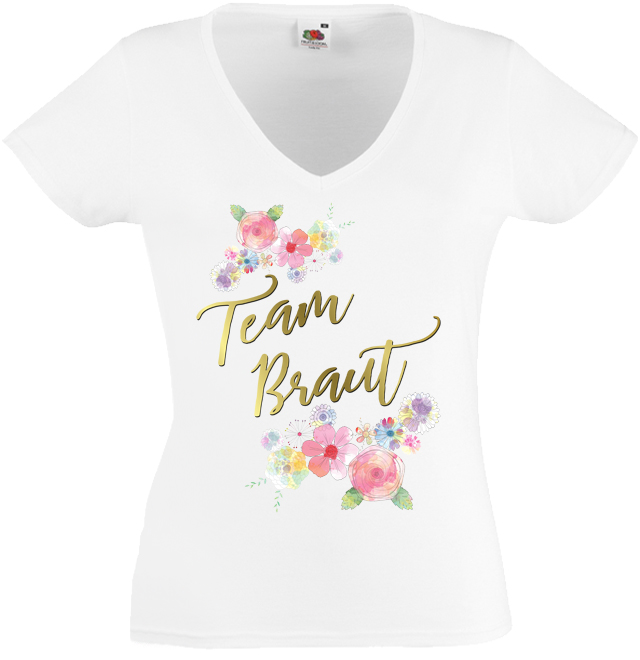JGA Shirt - Braut Blumen